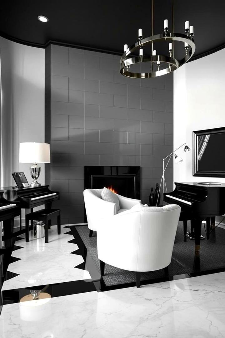 Bold Monochrome Design - 21 Black Shiplap Fireplace Ideas