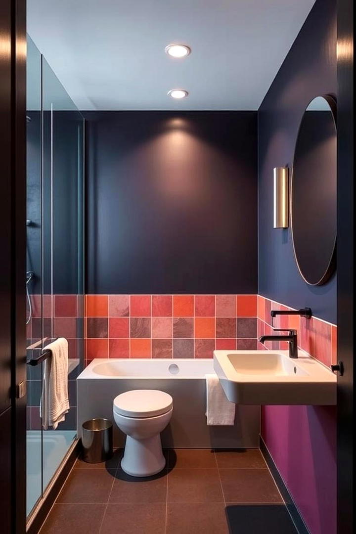 Bold Painted Statement - 21 Bathroom Accent Wall Ideas