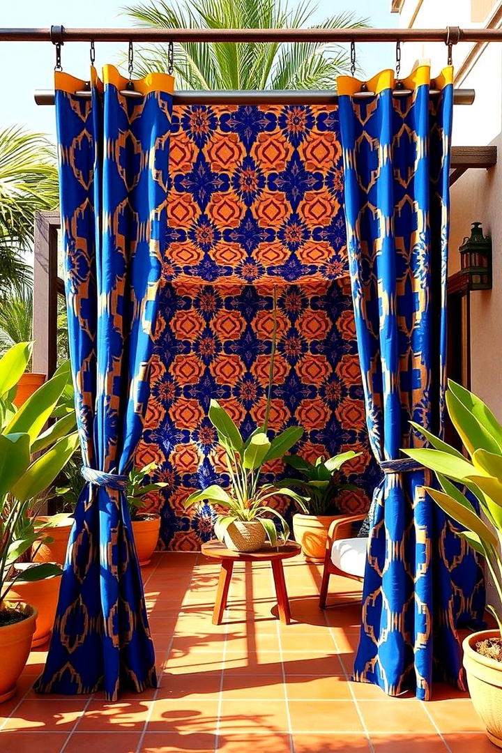 Bold Patterned Drapes - 30 Patio Curtain Ideas