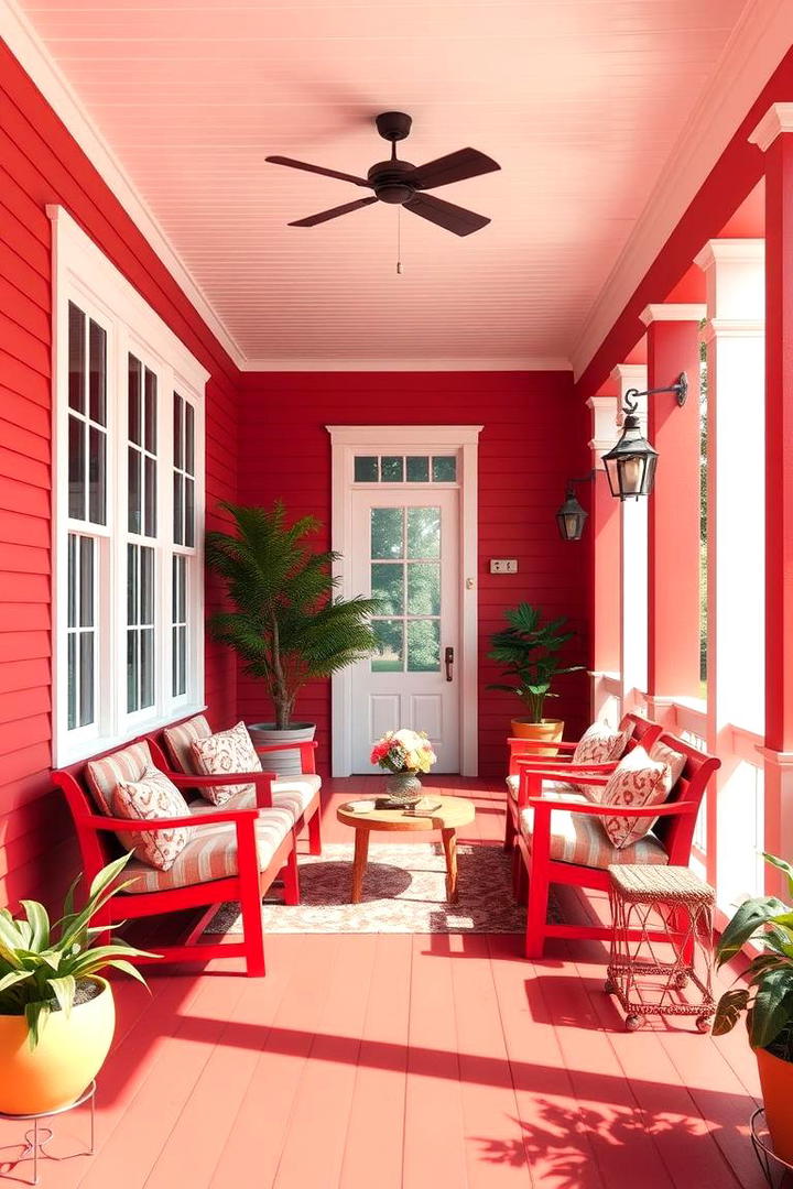 Bold Red for a Statement Entrance - 17 Porch Paint Colors