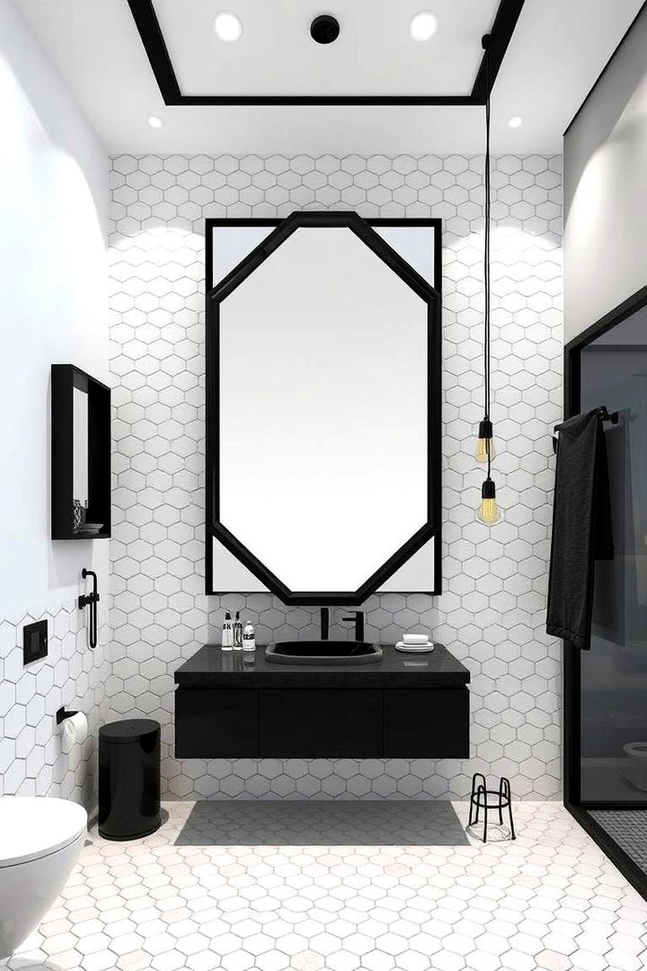 Bold Statement Mirror - 21 Bathroom Mirror Ideas