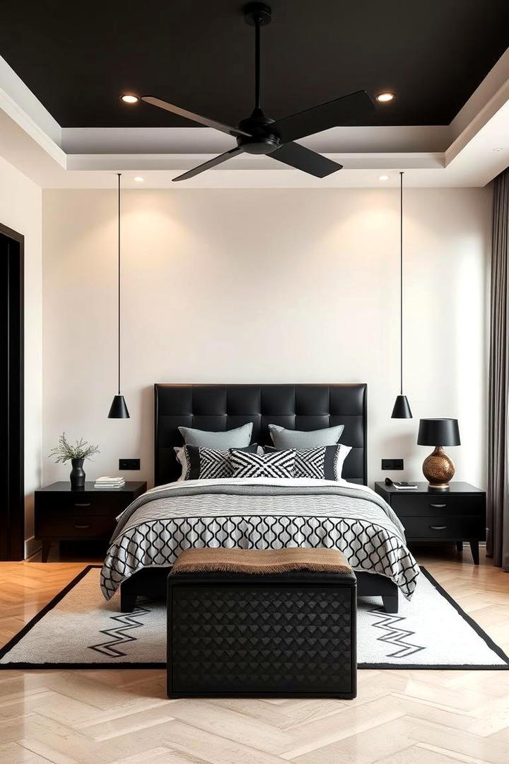 Bold Statements in a Neutral Space - 21 Cream and Black Bedroom Ideas