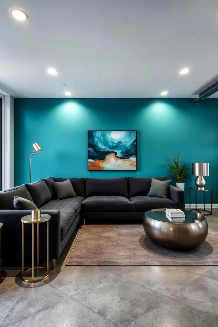 Bold Teal Touch - 21 Blue Living Room Ideas