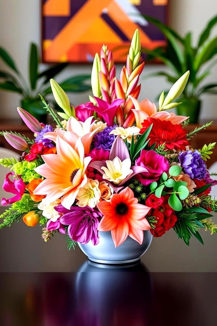 Bold and Bright Mixed Arrangement - 21 Flower Centerpiece Ideas