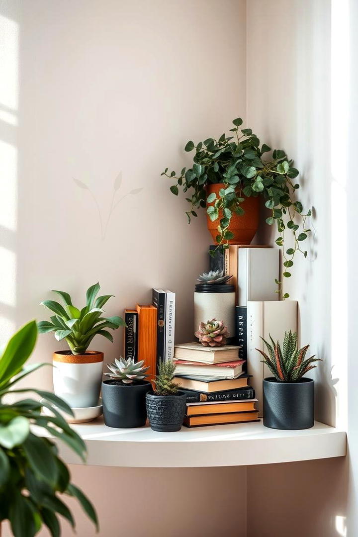 Books and Plants Showcase - 21 Corner Shelf Ideas