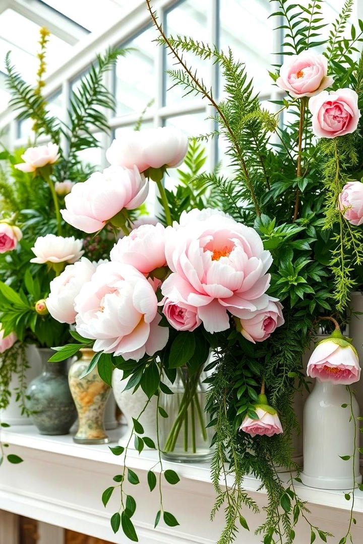 Botanical Arrangements - 30 Spring Mantel Decor Ideas