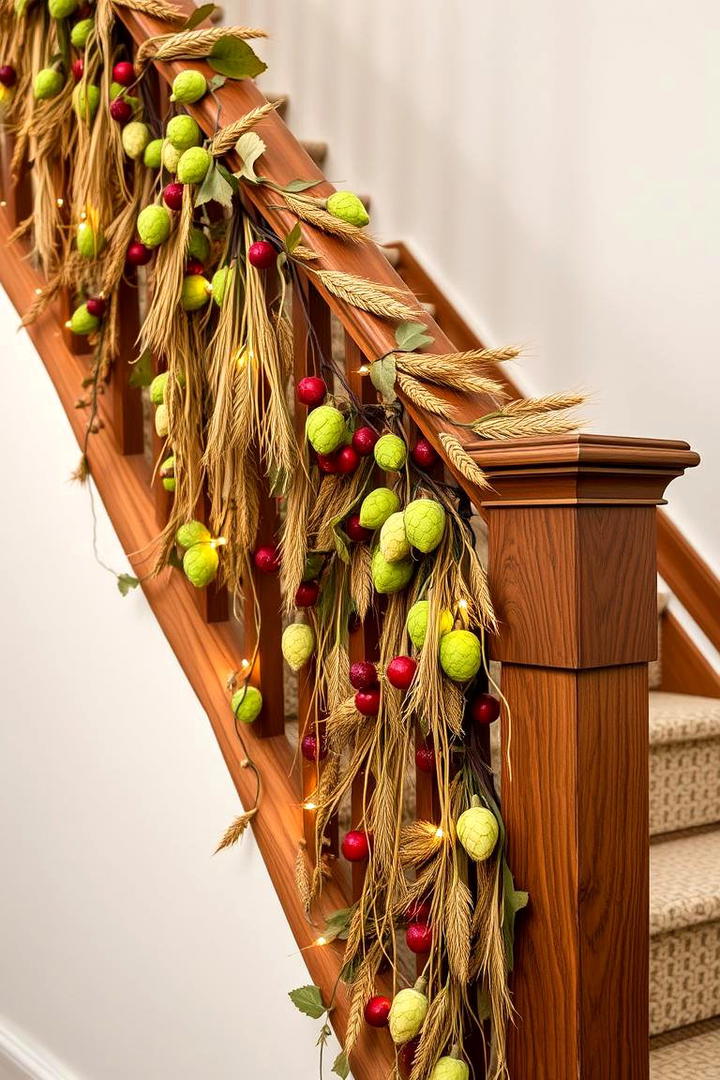 Bountiful Garland Drapery - 21 Thanksgiving Decor Ideas