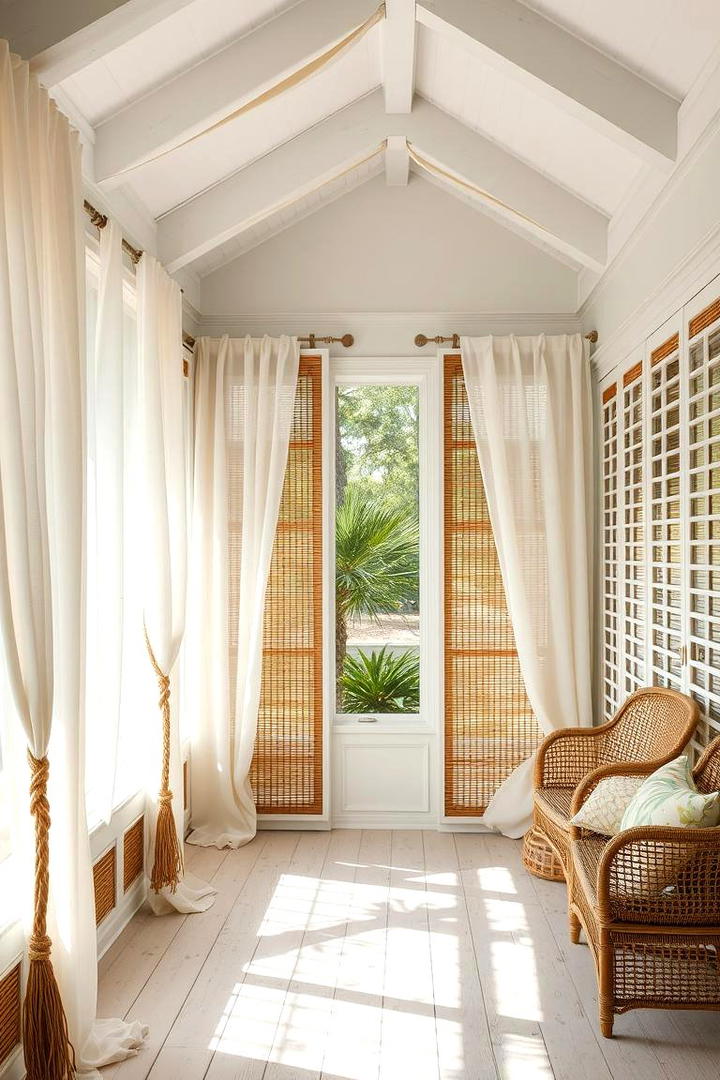 Breezy Window Treatments - 21 Beach House Decor Ideas