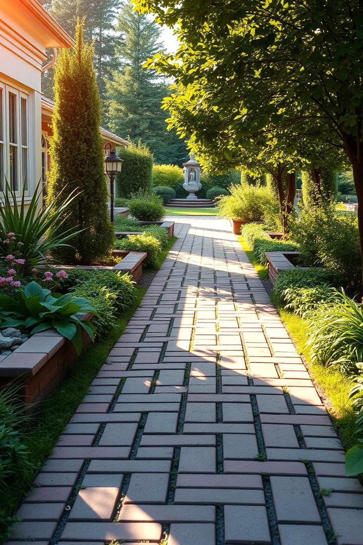 Brick Paver Walkway - 17 Rock Walkway Ideas