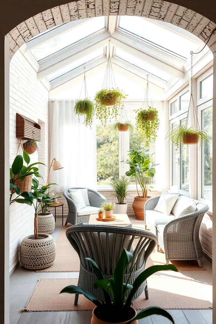 Bright Sunroom Escape - 30 Grey and White House Interior Design Ideas