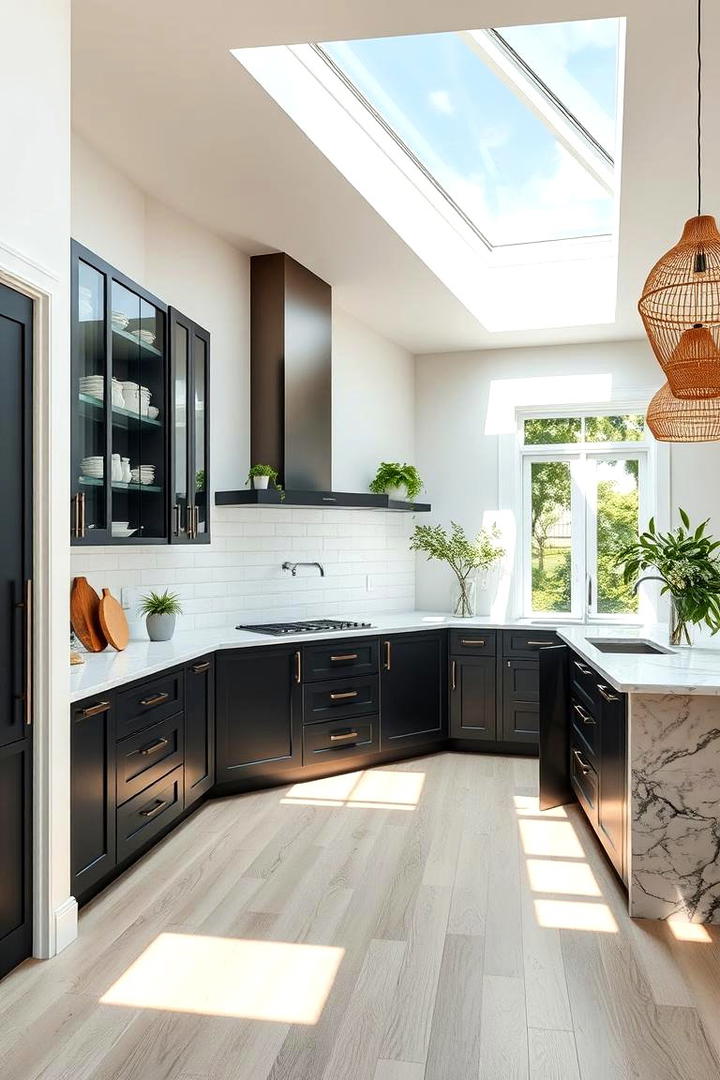 Bright and Airy Aesthetics - 21 Kitchens With Black Cabinets