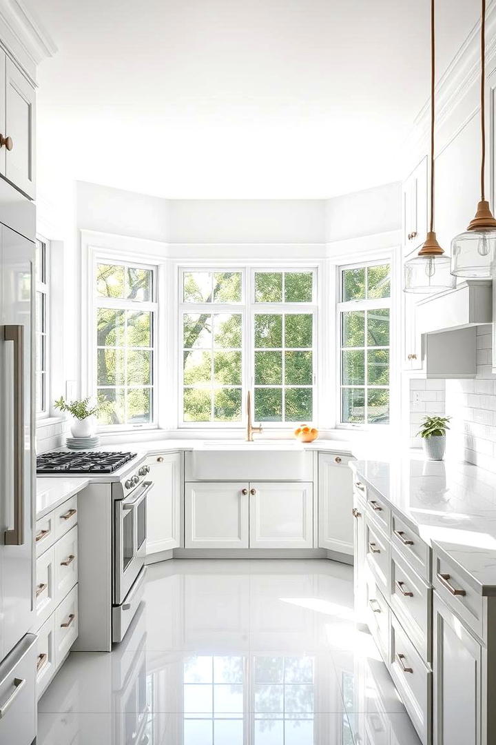 Bright and Airy White Kitchen - 21 Kitchen With White Appliances Ideas