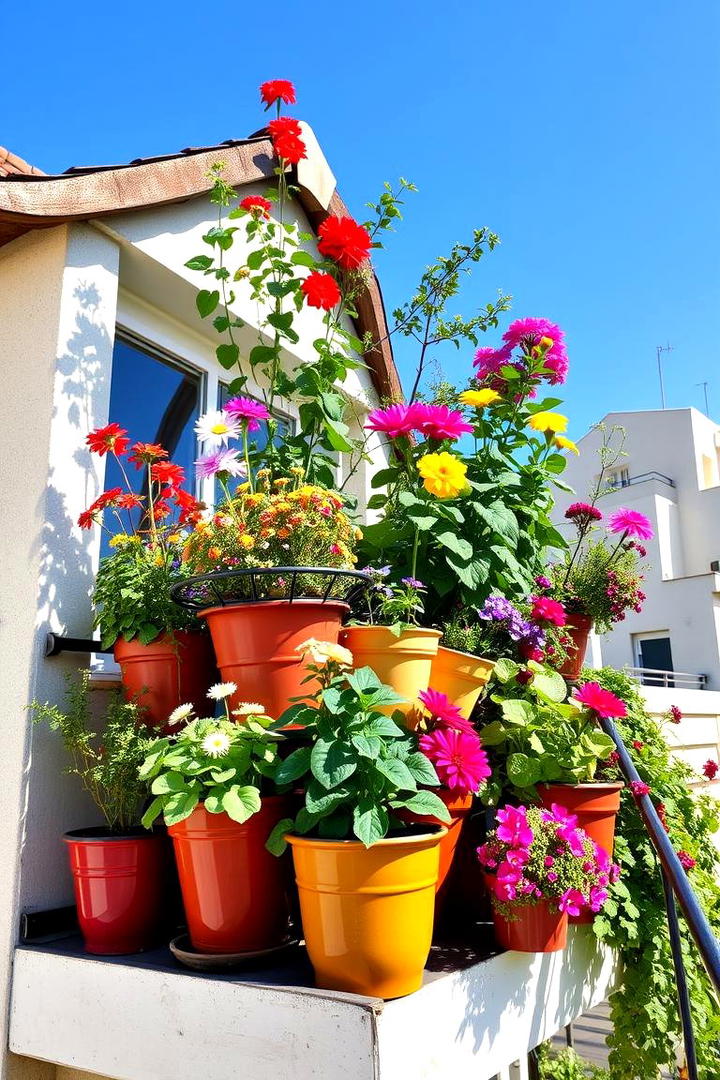 Budget Friendly Balcony Container Garden - 30 Budget Small Garden Ideas