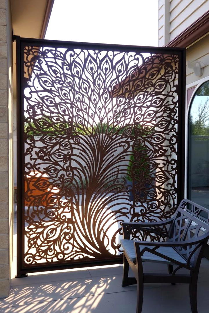 Budget Laser Cut Metal Screen - 30 Cheap Privacy Fence Ideas