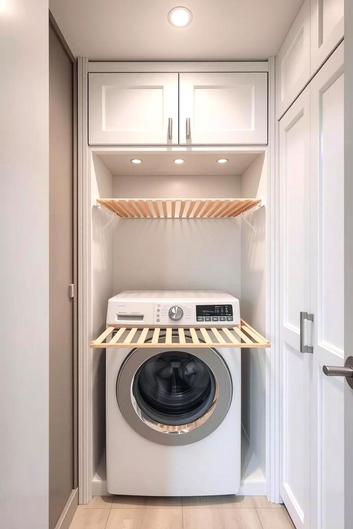 Built In Fold Down Drying Rack - 21 Laundry Room Storage Ideas