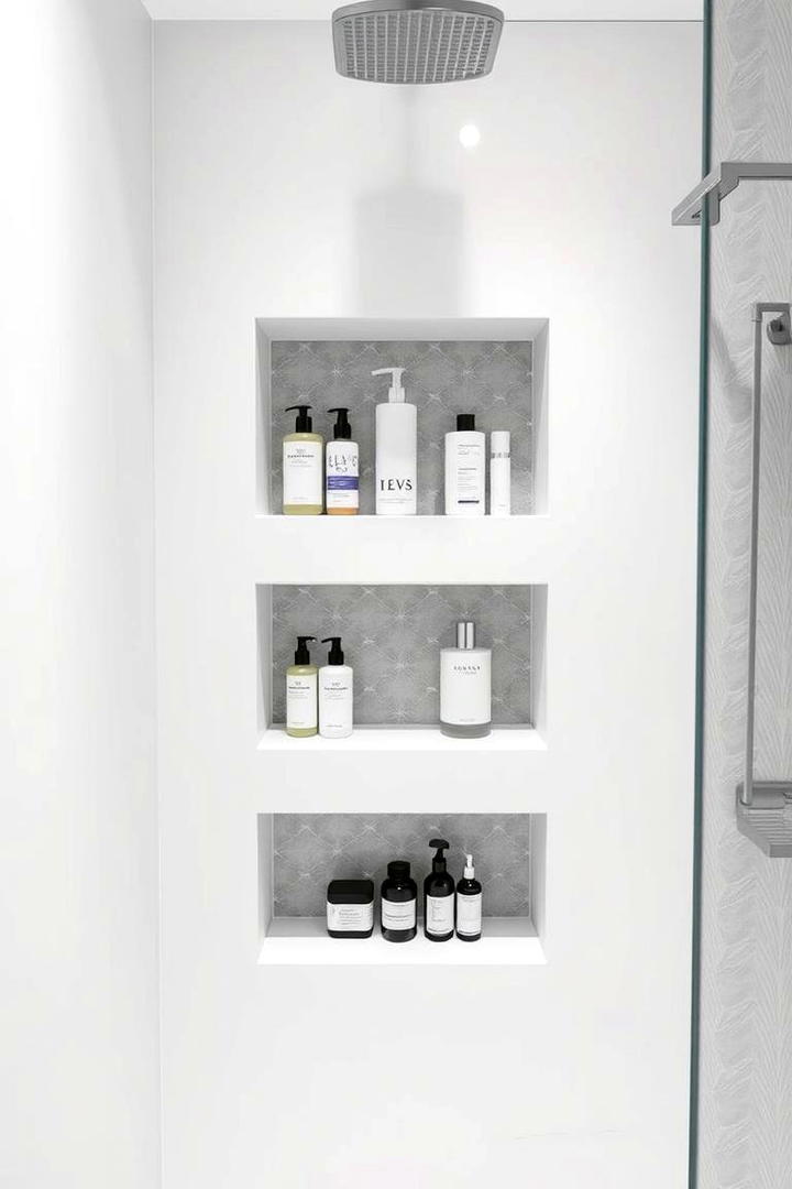 Built In Niches for Storage - 30 Half-wall Shower Ideas