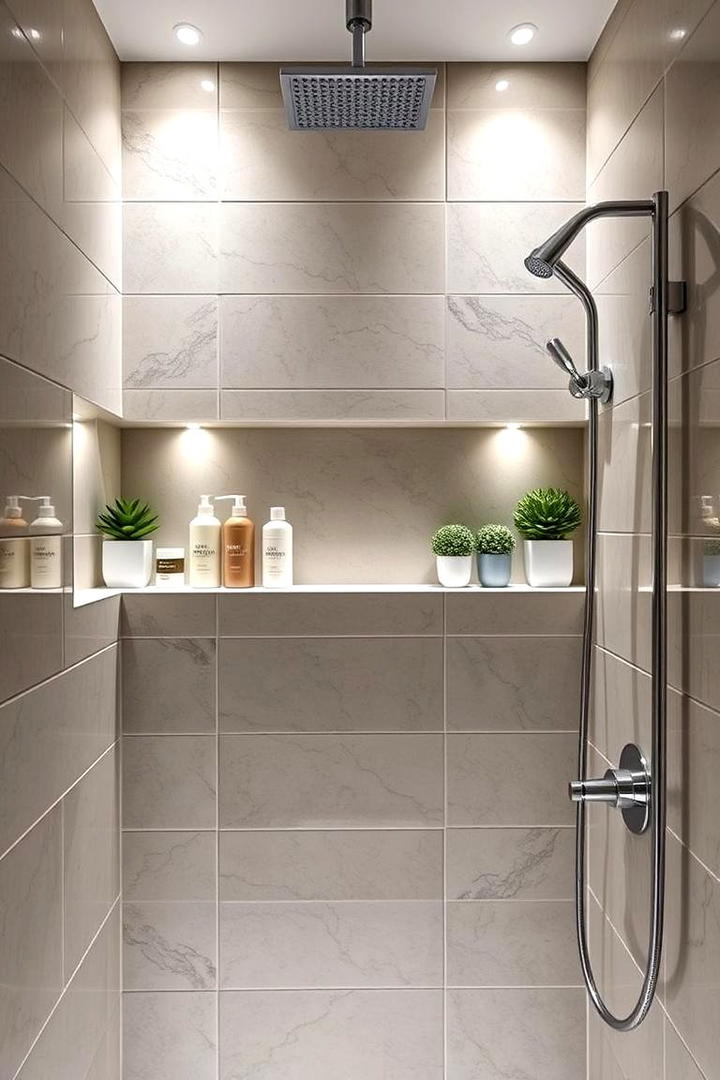 Built In Shelves for Effortless Organization - 30 Shower Storage Ideas