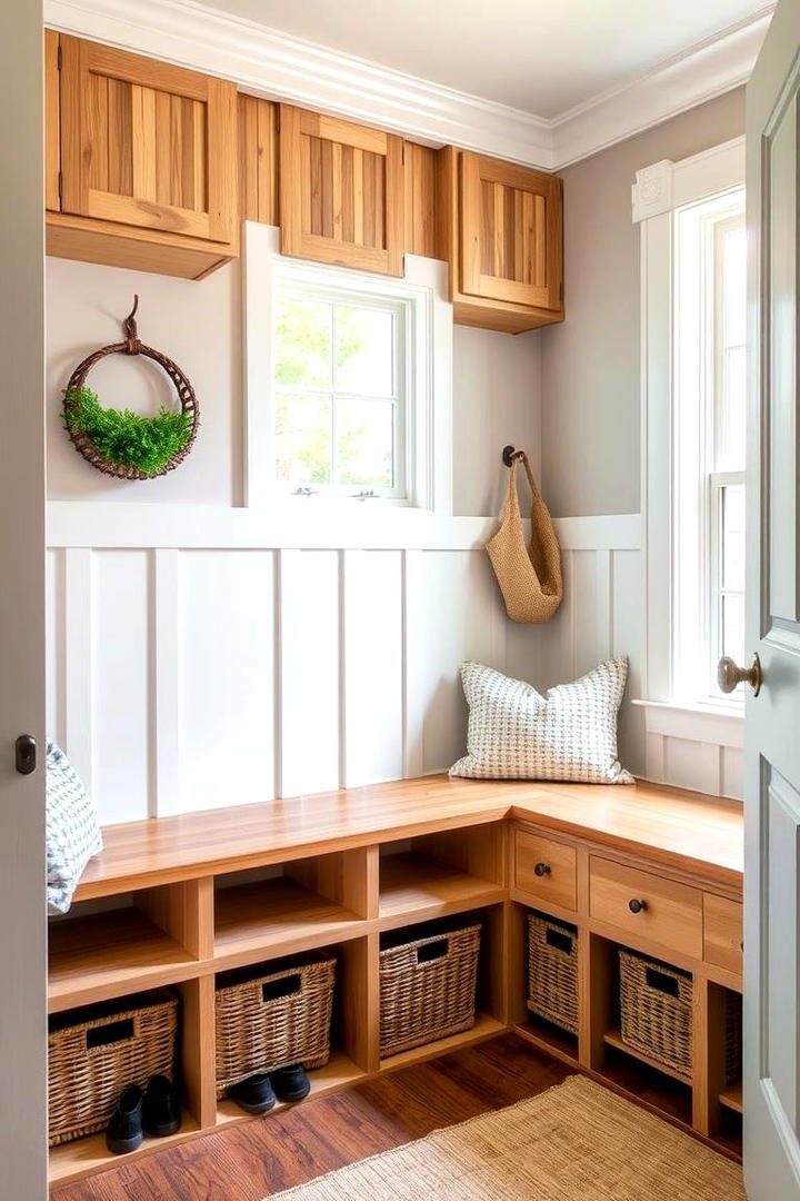 Built In Storage Benches - 30 Mudroom Laundry Room Ideas