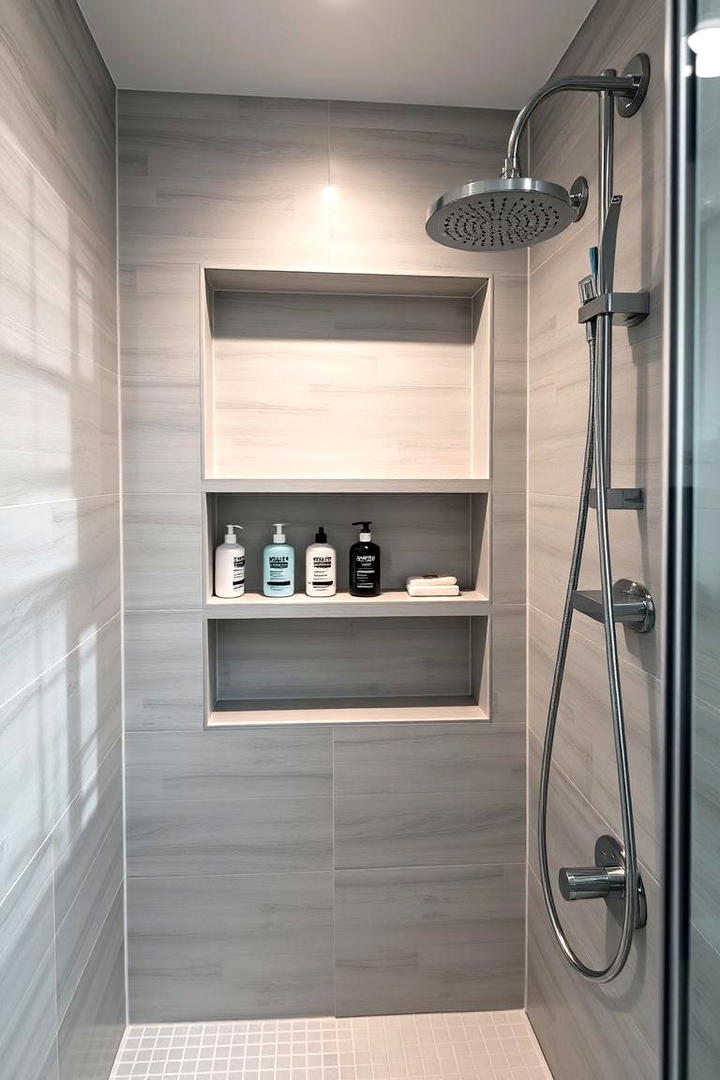 Built in Recessed Shelves Seamless Integration - 21 Bathroom Organization Ideas