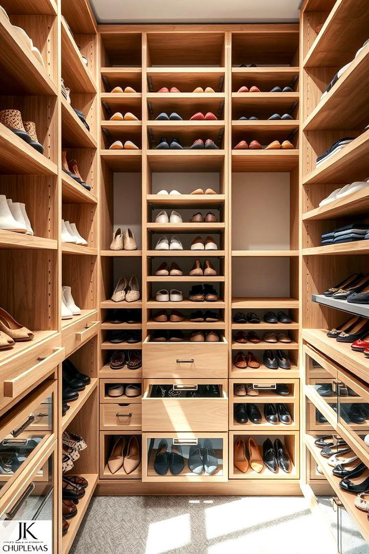 Built in Shoe Organizers - 30 Closet Shelving Ideas