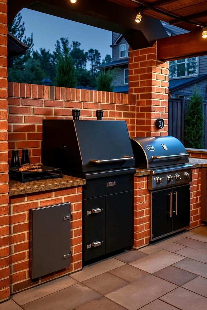 Built in Smoker Integration - 30 Bbq Island Ideas