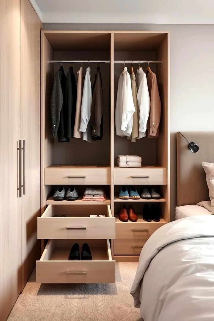 Built in Wardrobe with Pull out Drawers - 21 Built-in Wardrobes Ideas