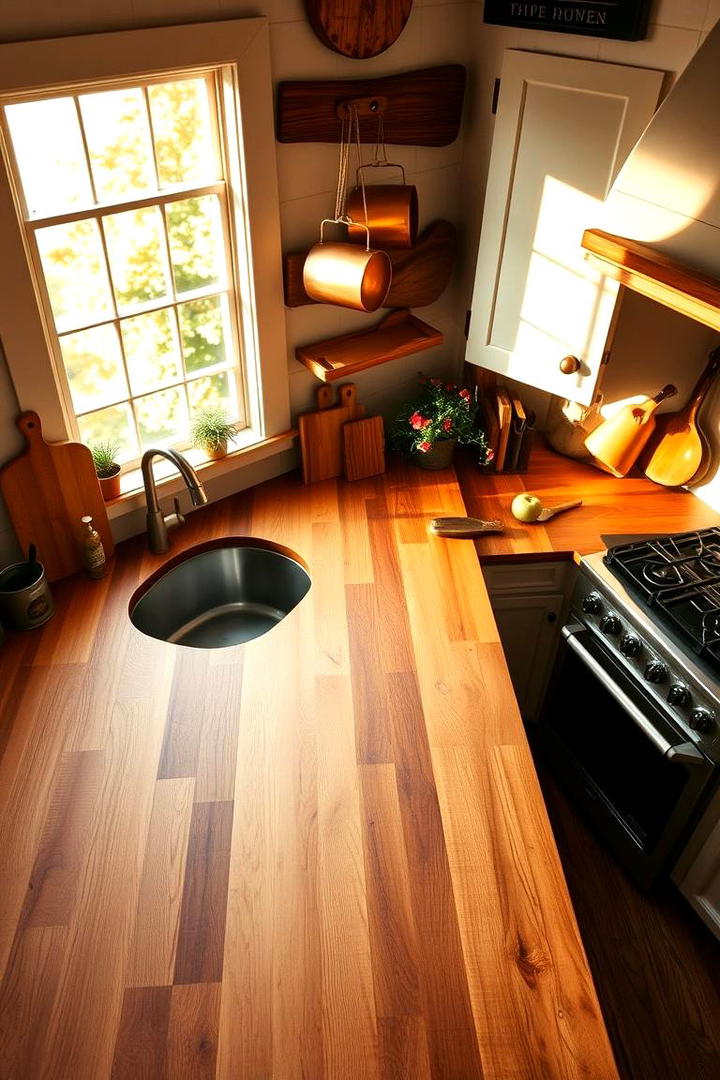 Butcher Block Warmth Countertops - 21 Kitchen Countertop Ideas