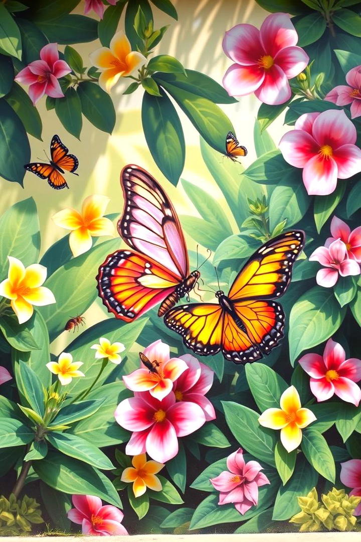 Butterfly Bliss Mural - 21 Garden Mural Ideas