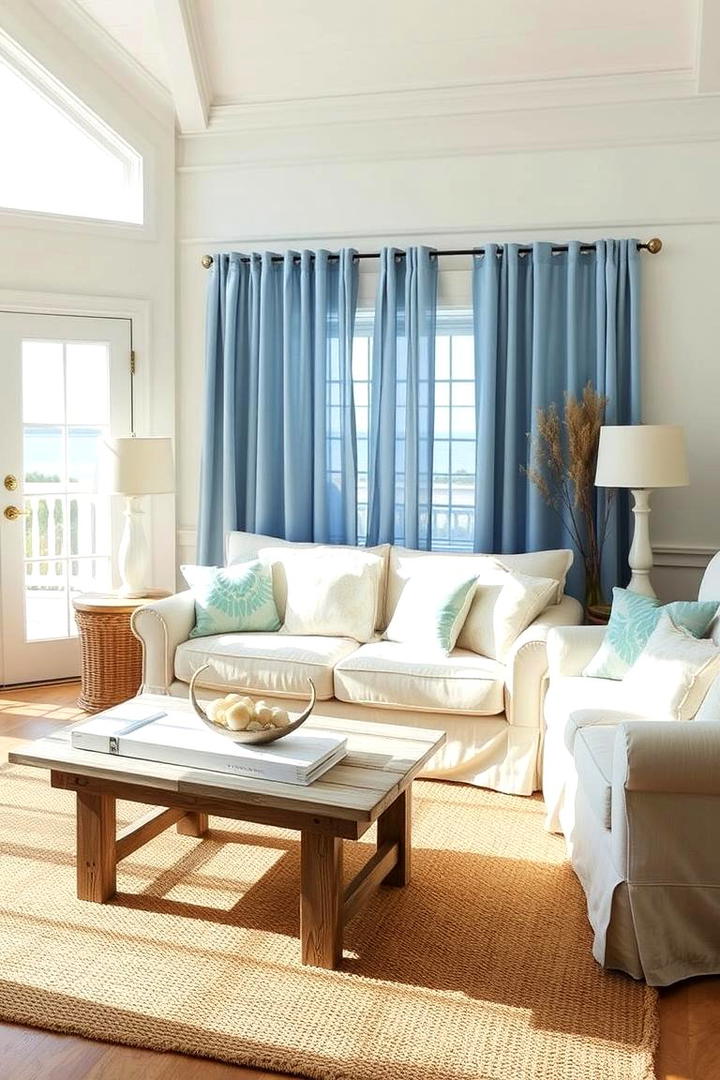 Calm Coastal Ambience - 30 Beige Couch Living Room Ideas