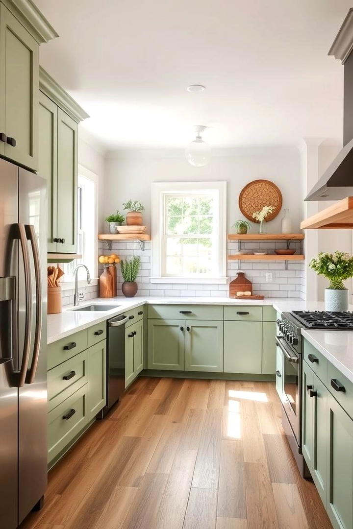 Calming Kitchen Charm - 21 Sage Green Paint Color Ideas