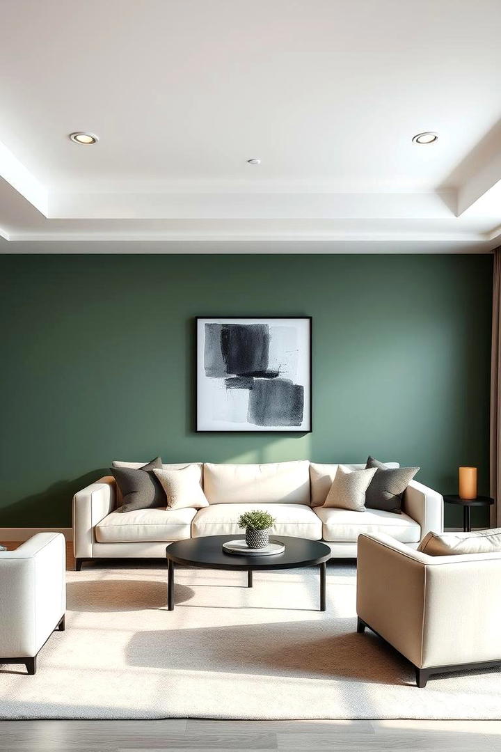 Calming Sage Accent Walls - 21 Sage Green Living Room Ideas