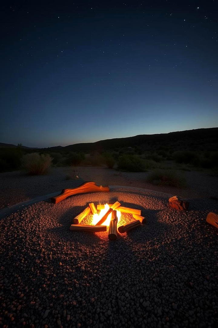 Campfire Style Gravel Pit - 30 Rustic Fire Pit Ideas