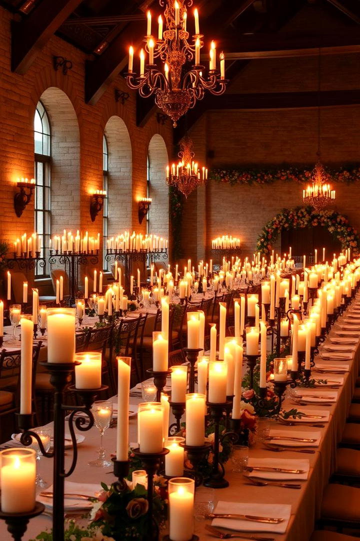 Candlelit Hall Ambiance - 30 Harry Potter Wedding Ideas