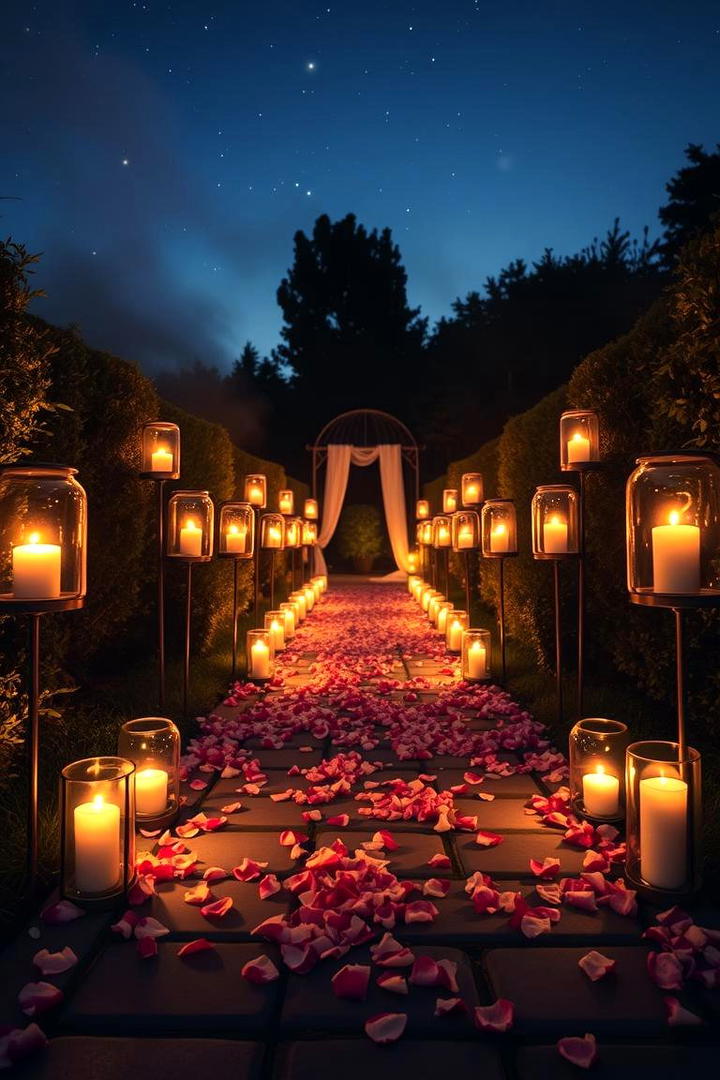 Candlelit Pathways - 21 Fall Wedding Décor Ideas