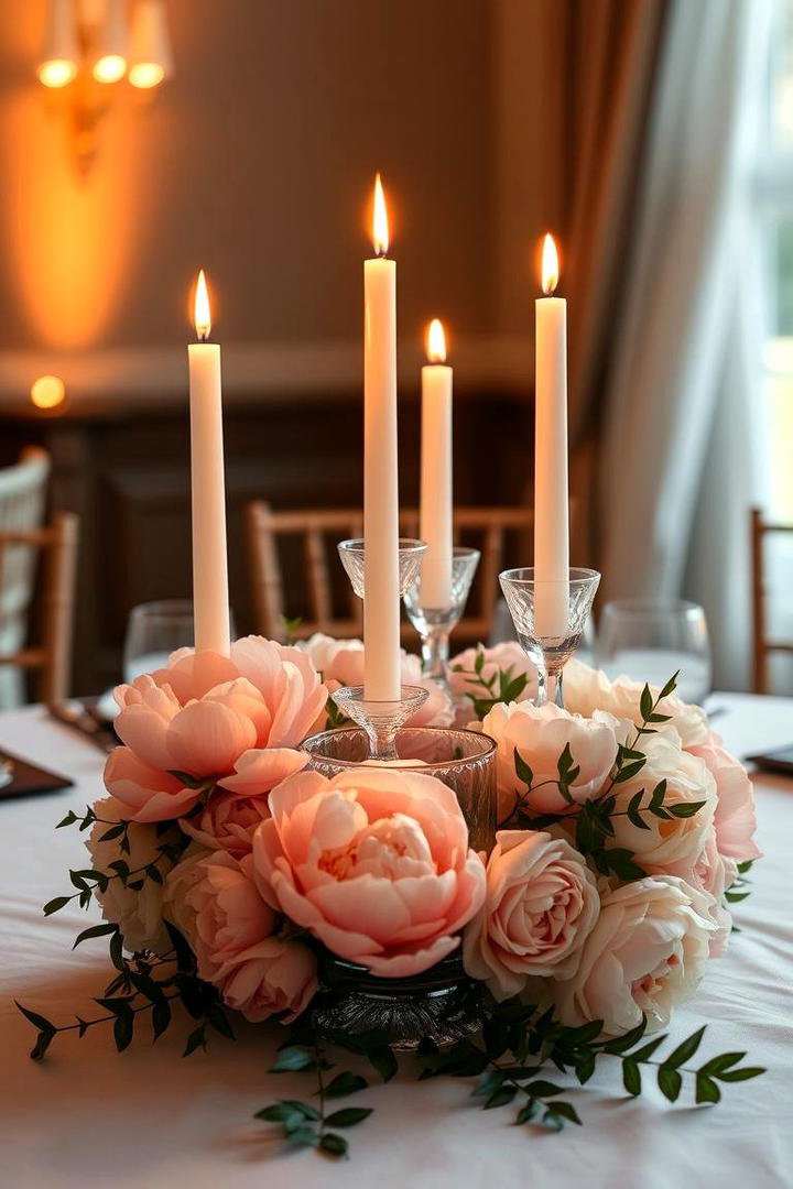 Candlelit Romance Display - 21 Wedding Centerpiece Ideas