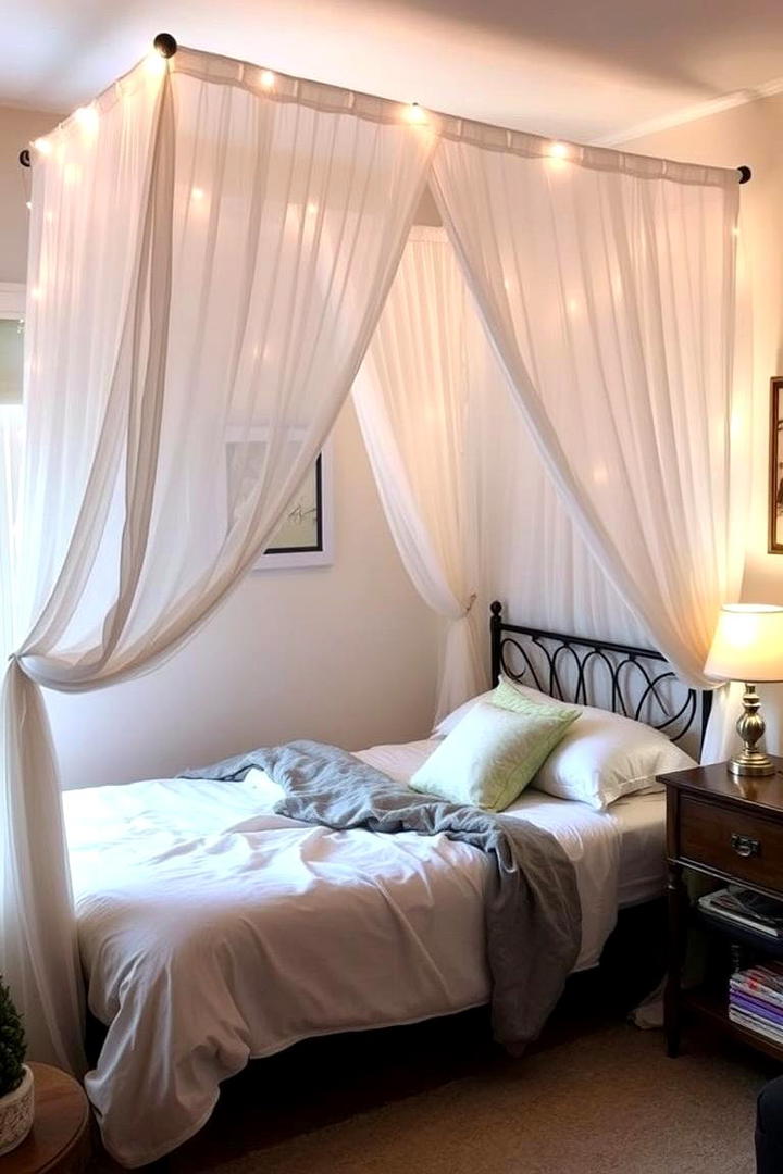 Canopy Bed Ambiance - 21 Dorm Room Decorating Ideas