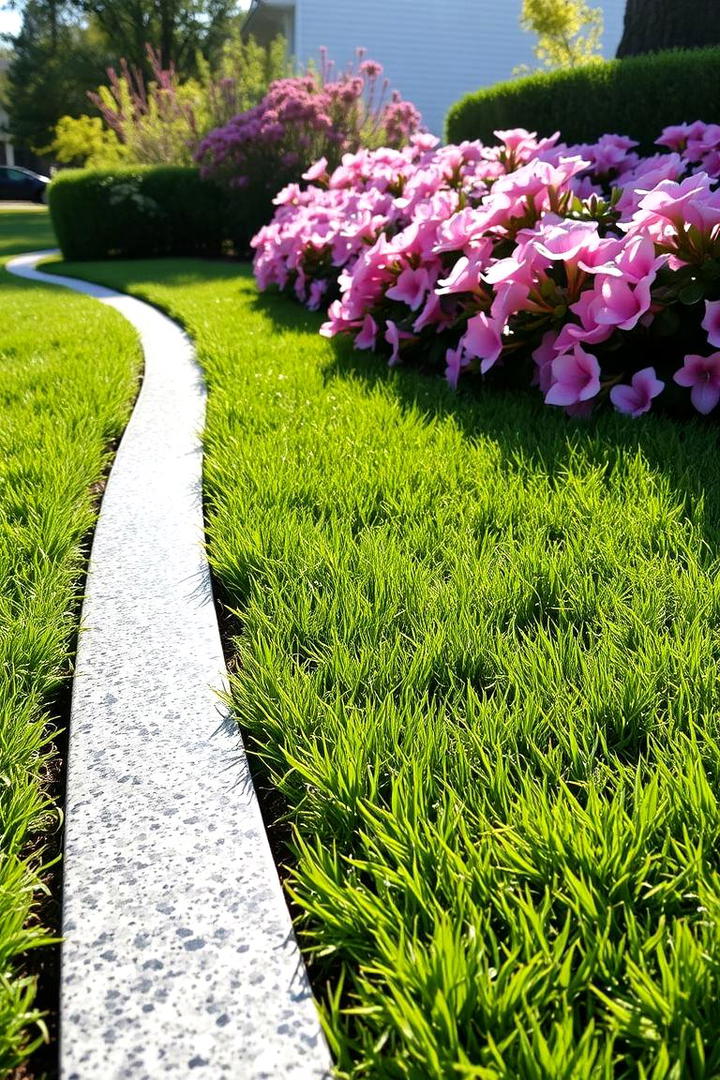 Carved Granite Garden Edge - 30 Stone Garden Edging Ideas