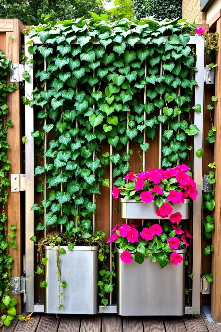 Cascading Greenery Gate - 30 Deck Gate Ideas