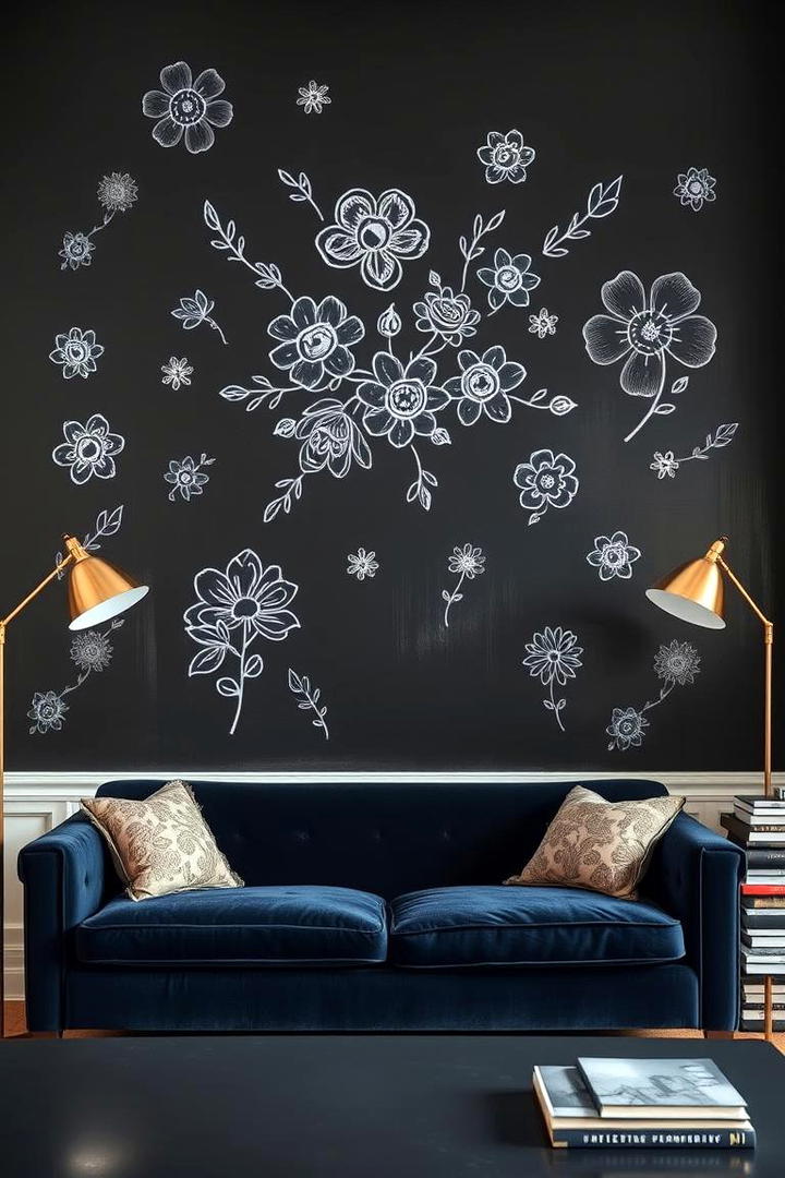 Chalkboard Accent Wall - 30 living room wall decor ideas