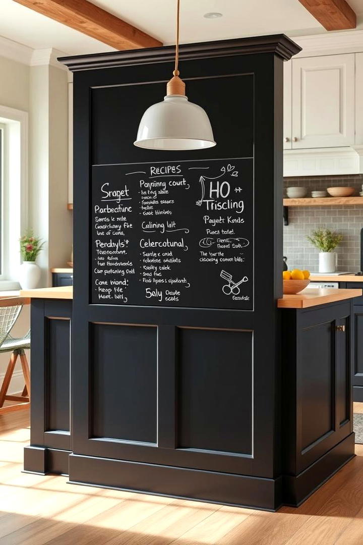 Chalkboard Panel - 21 Kitchen Island Back Panel Ideas