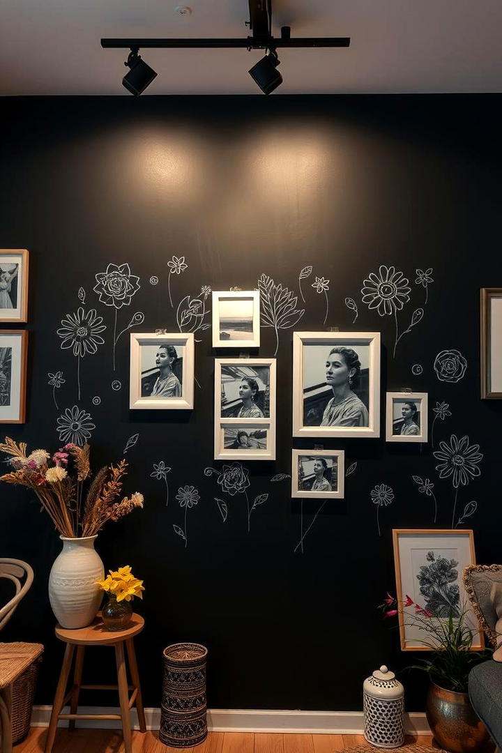 Chalkboard Photo Collage - 30 Photo Display Ideas