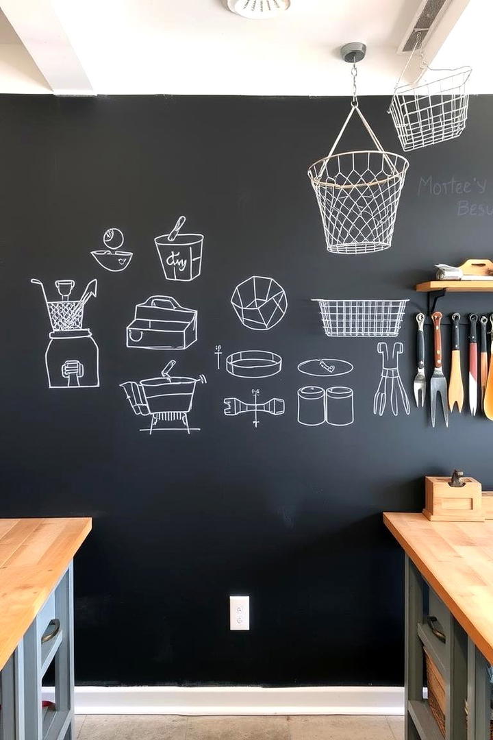 Chalkboard Wall Surfaces - 30 Garage Wall Ideas