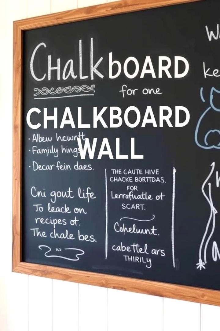 Chalkboard Wall for Daily Menus - 21 Farmhouse Wall Decor Ideas