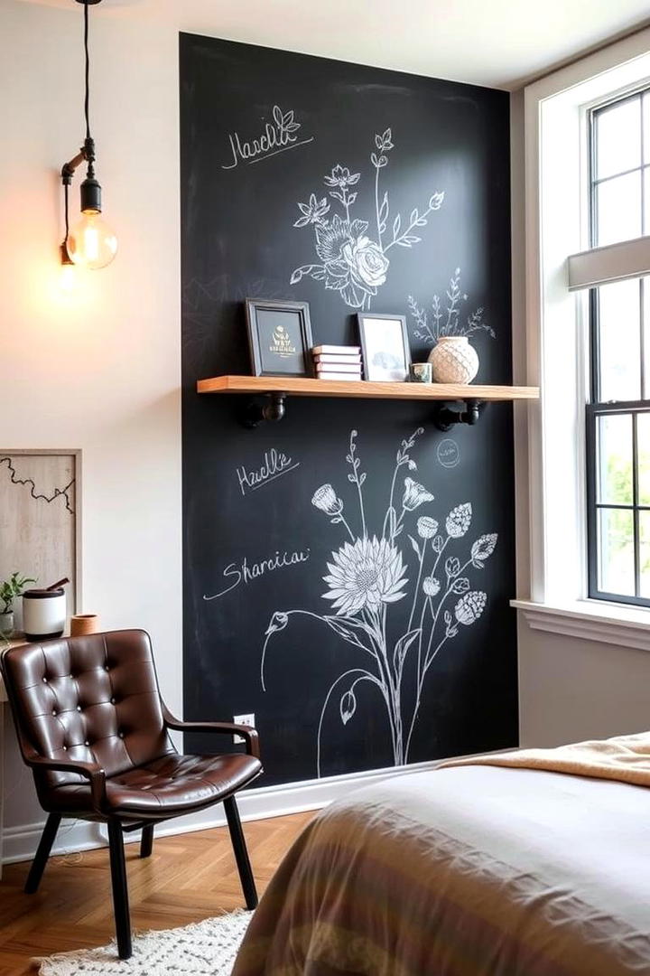 Chalkboard Walls - 21 Bedroom Wall Painting Ideas