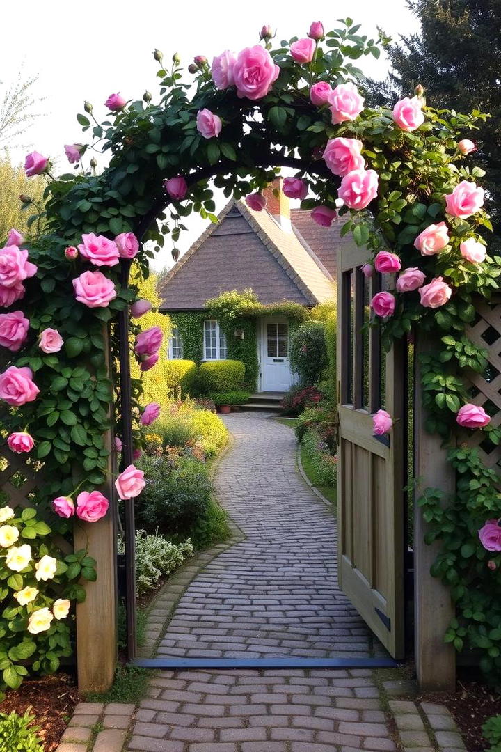 Charming Arched Arbor Gate - 30 Garden Arch Ideas