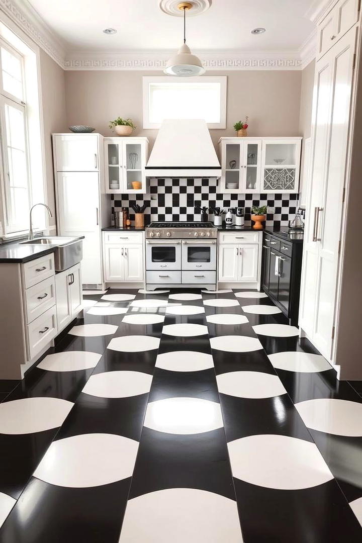 Checkerboard Contrast - 21 Kitchen Floor Tile Ideas