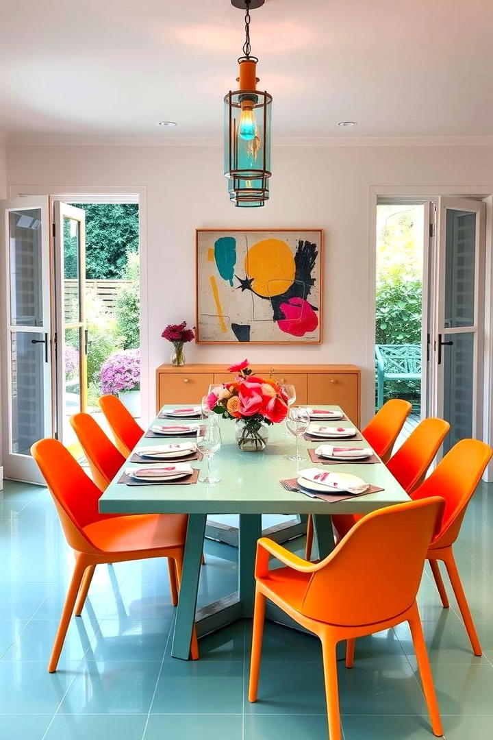 Cheerful Dining Furniture - 21 Colorful Kitchen Ideas