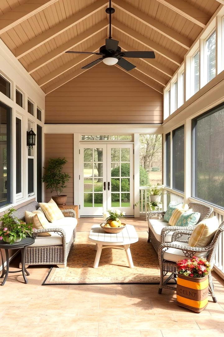 Chic Country Cottage - 21 Screened-in Porch Ideas