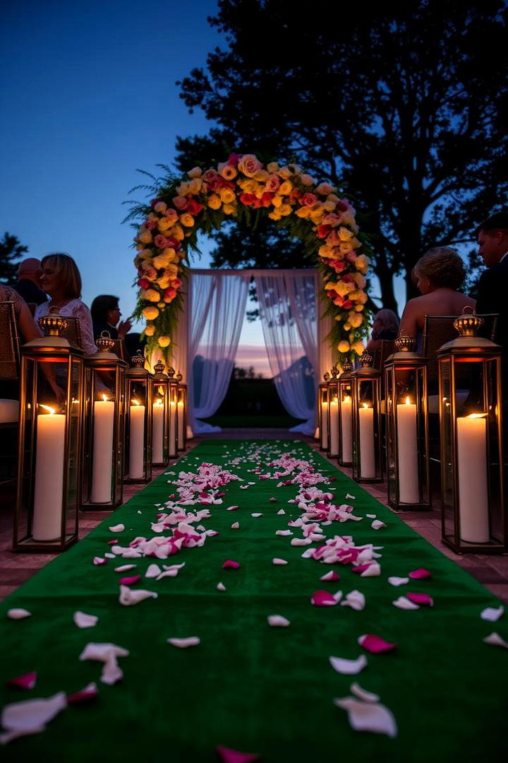 Chic Emerald Aisle Runners - 30 Emerald Green Wedding Ideas