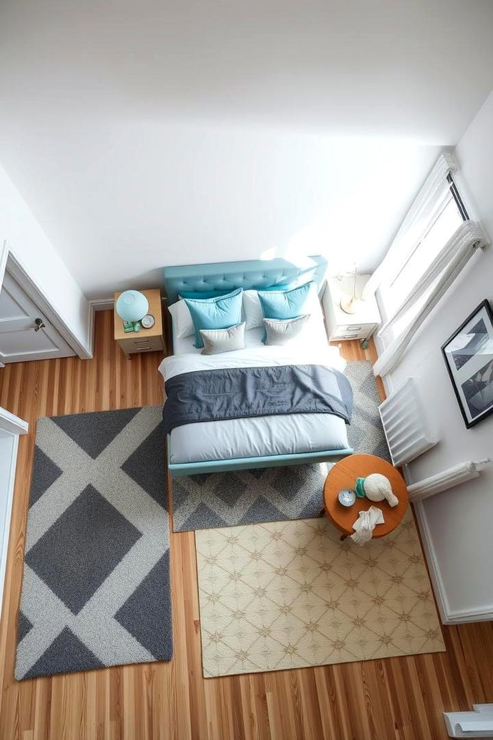 Chic Geometric Patterns - 30 Duck Egg Blue Bedroom Ideas